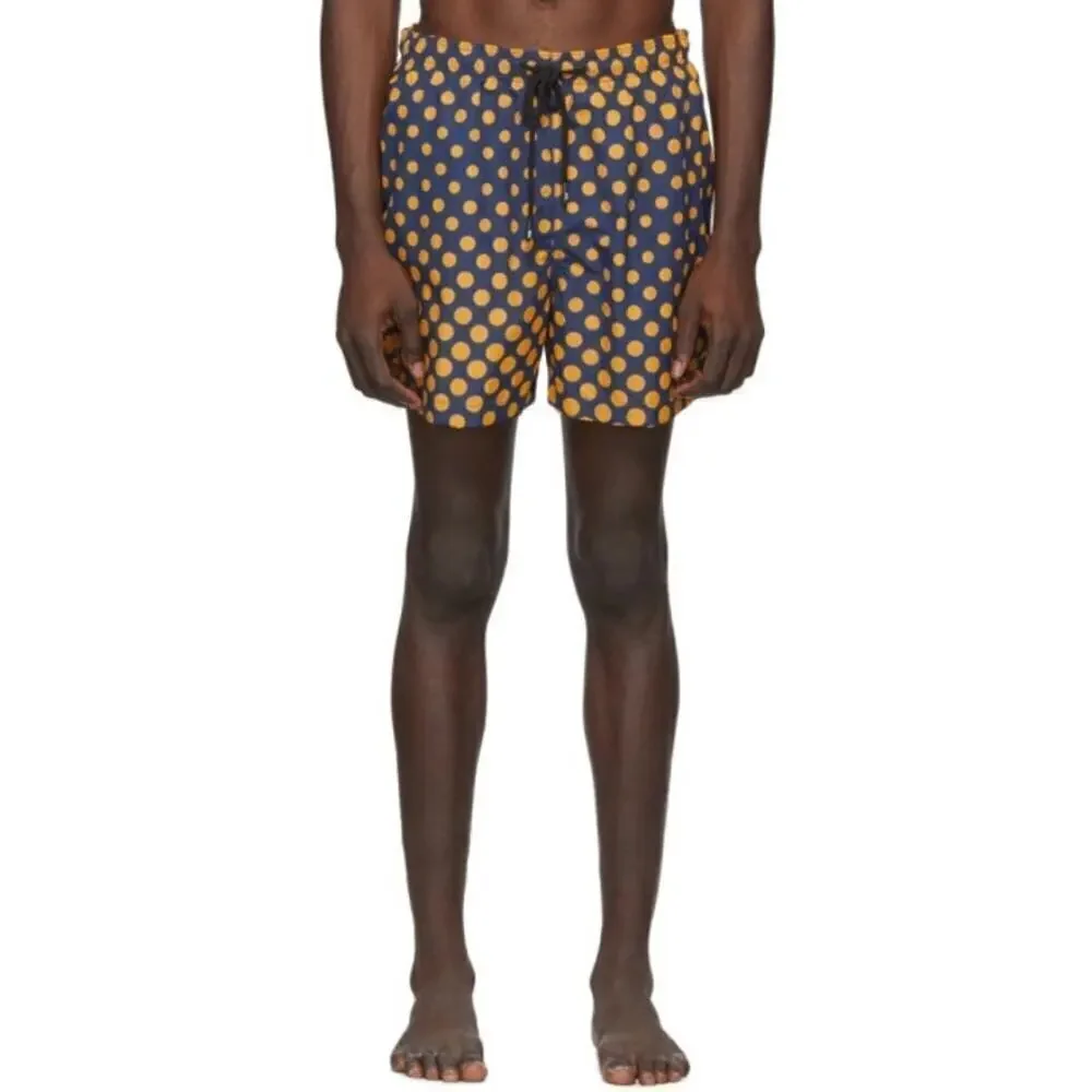 Solid & Striped Navy Orange Ombre Polka Dot The Classic Swim Trunks Size XXL